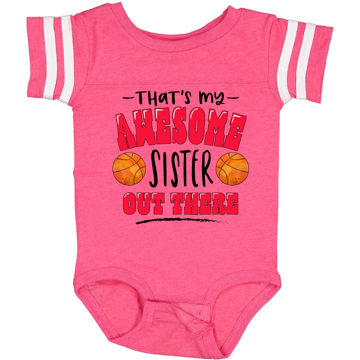 Inktastic Awesome Sister Basketball Baby Bodysuit - Perfect for Game Day