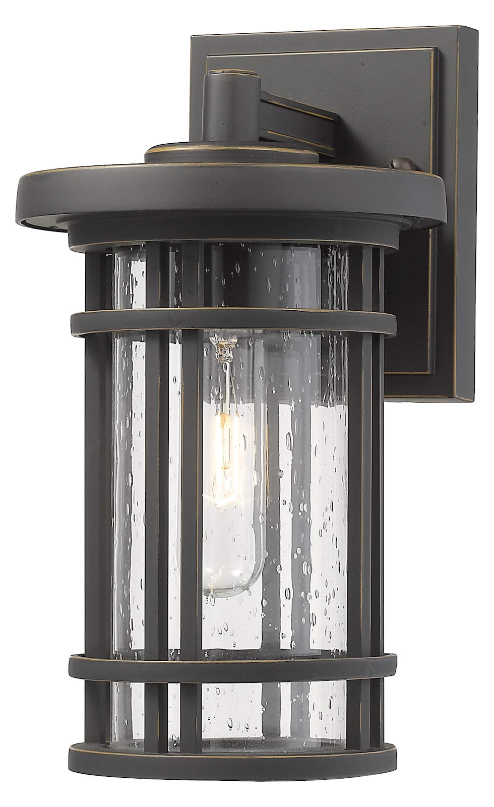 1 Light Outdoor Wall Sconce - Waterproof Exterior Lighting Fixture for Porch, Patio & Garden - Modern Black Outdoor Wall Light with Clear Glass Shade - Perfect for Entryway, Backyard & Pathway Illumination