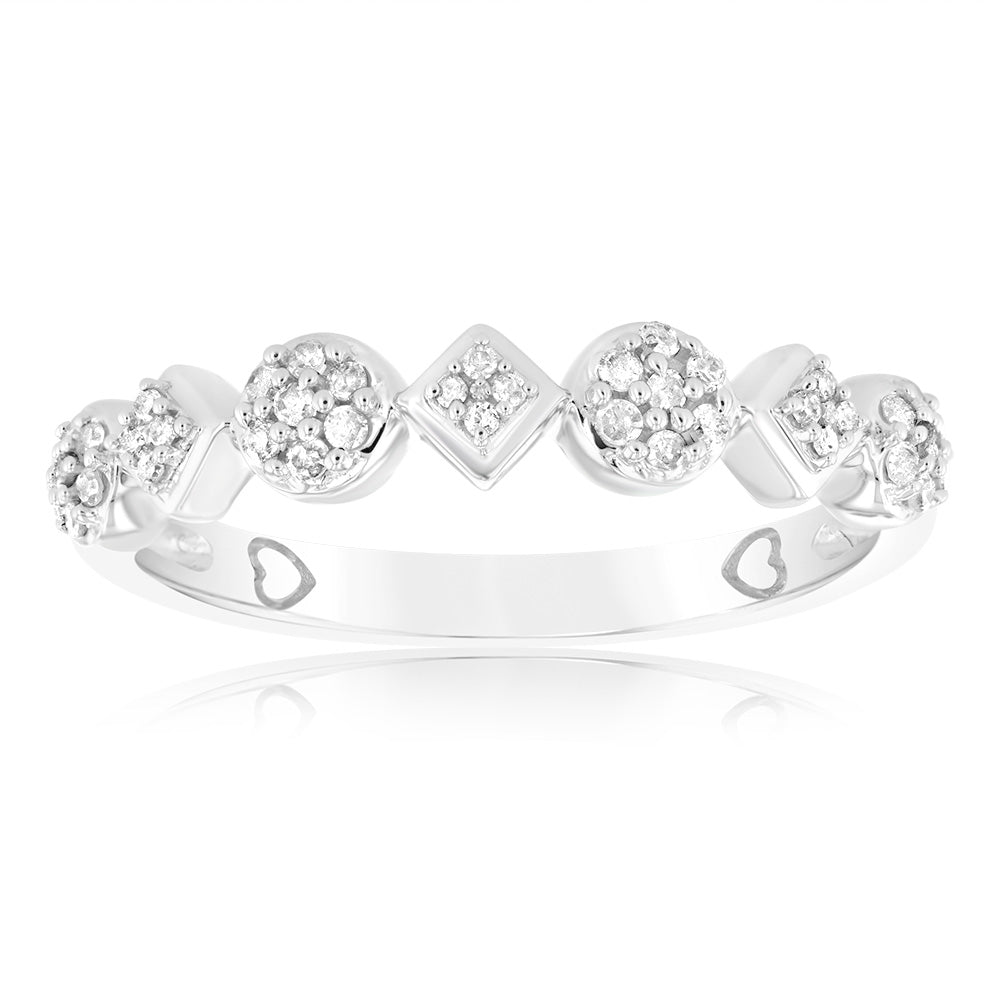 1/6 Carat Diamond Engagement Ring in 10K White Gold - Perfect for Proposals, Anniversaries & Special Occasions