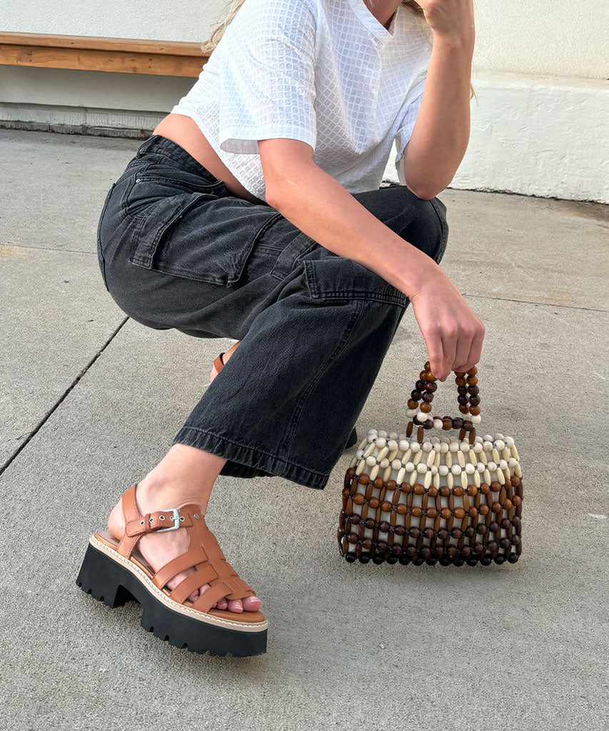 Brown Leather Lattice Sandals for Women - Comfortable Summer Beach Walking Shoes - Perfect for Vacation, Casual Outings, and Outdoor Adventures