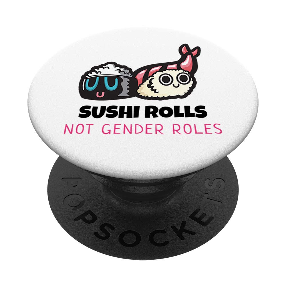 Funny Sushi Rolls T-Shirt - Not Gender Roles - Cute Japanese Food Graphic Tee for Women & Men - Perfect for Sushi Lovers, Anime Fans & Feminist Gift Ideas