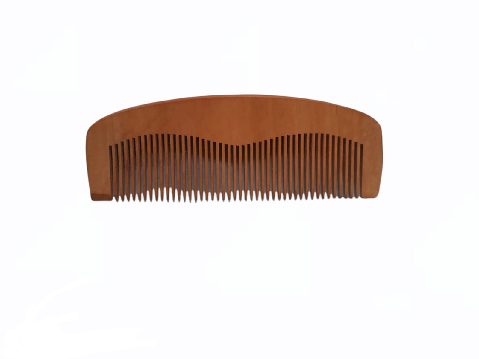 Handmade Neem Wood Anti-Dandruff Comb - Brown Wide Tooth for Healthy Scalp & Hair Care