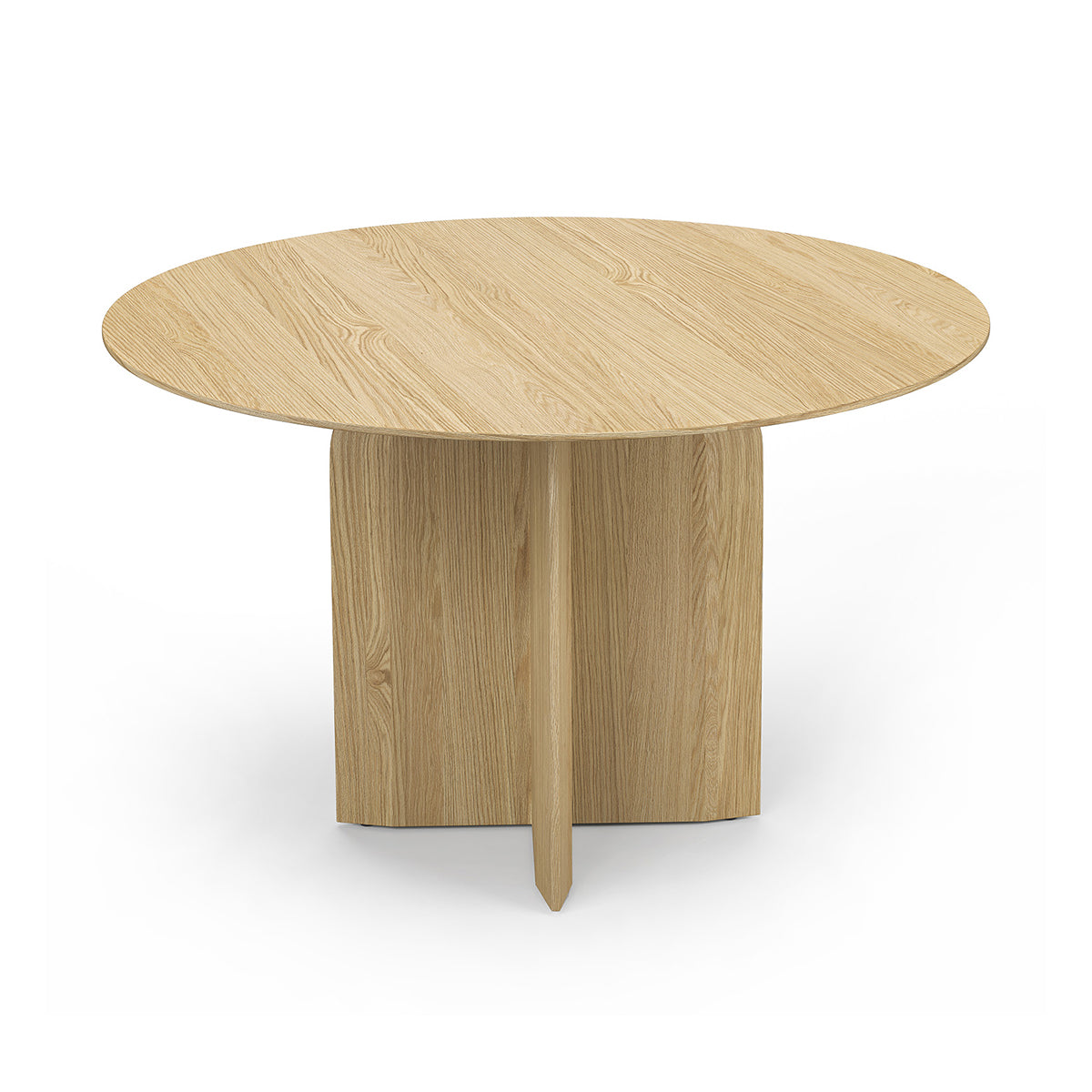 Round Oak Dining Table - Solid Wood Farmhouse Style for Kitchen & Dining Room - Perfect for Family Gatherings & Entertaining Guests