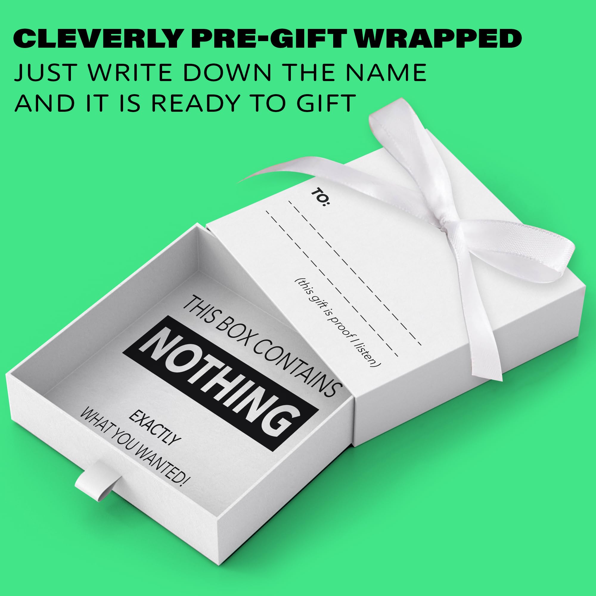 **Best Prank Gift Useless Box - Funny Novelty Gifts for Women, Men & Kids - Hilarious White Elephant & Secret Santa Gifts for Parties & Office Pranks**