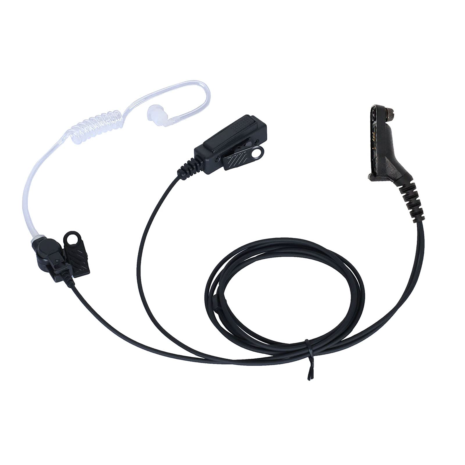 Motorola XPR 7550e Earpiece - Compatible with XPR6350, XPR6550, XPR7550, APX 4000, 6000, 7000 Walkie Talkies - Two Way Radio Headset with Mic & PTT Button - Ideal for Security, Construction & Event Communication
