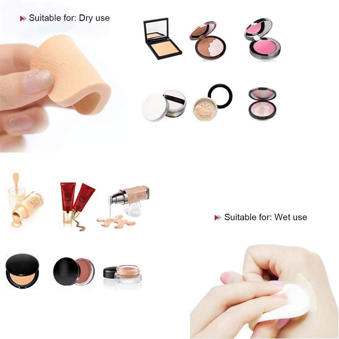 MANODHRUVA 4-Piece Makeup Sponge Set for Powder & Foundation - Soft Blending Beauty Sponges, Beige Cosmetic Sponges for Flawless Makeup Application - Perfect for Daily Use, Travel & Professional Makeup Artists