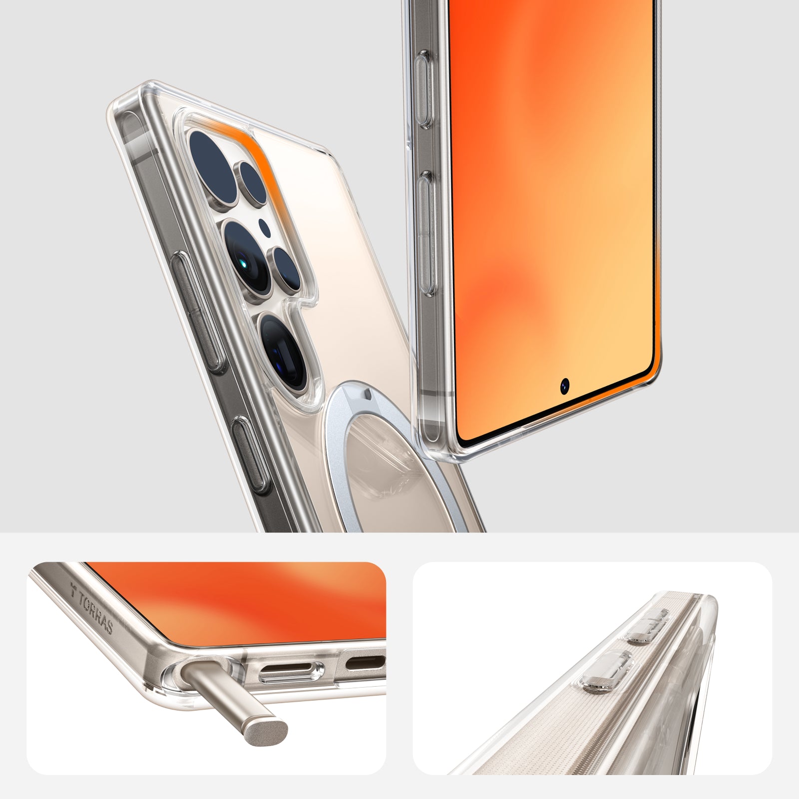 Ostand Q3 360° Rotating Phone Stand Holder for Samsung Galaxy S25 Ultra - Perfect for Desk, Home, Office & Video Calls