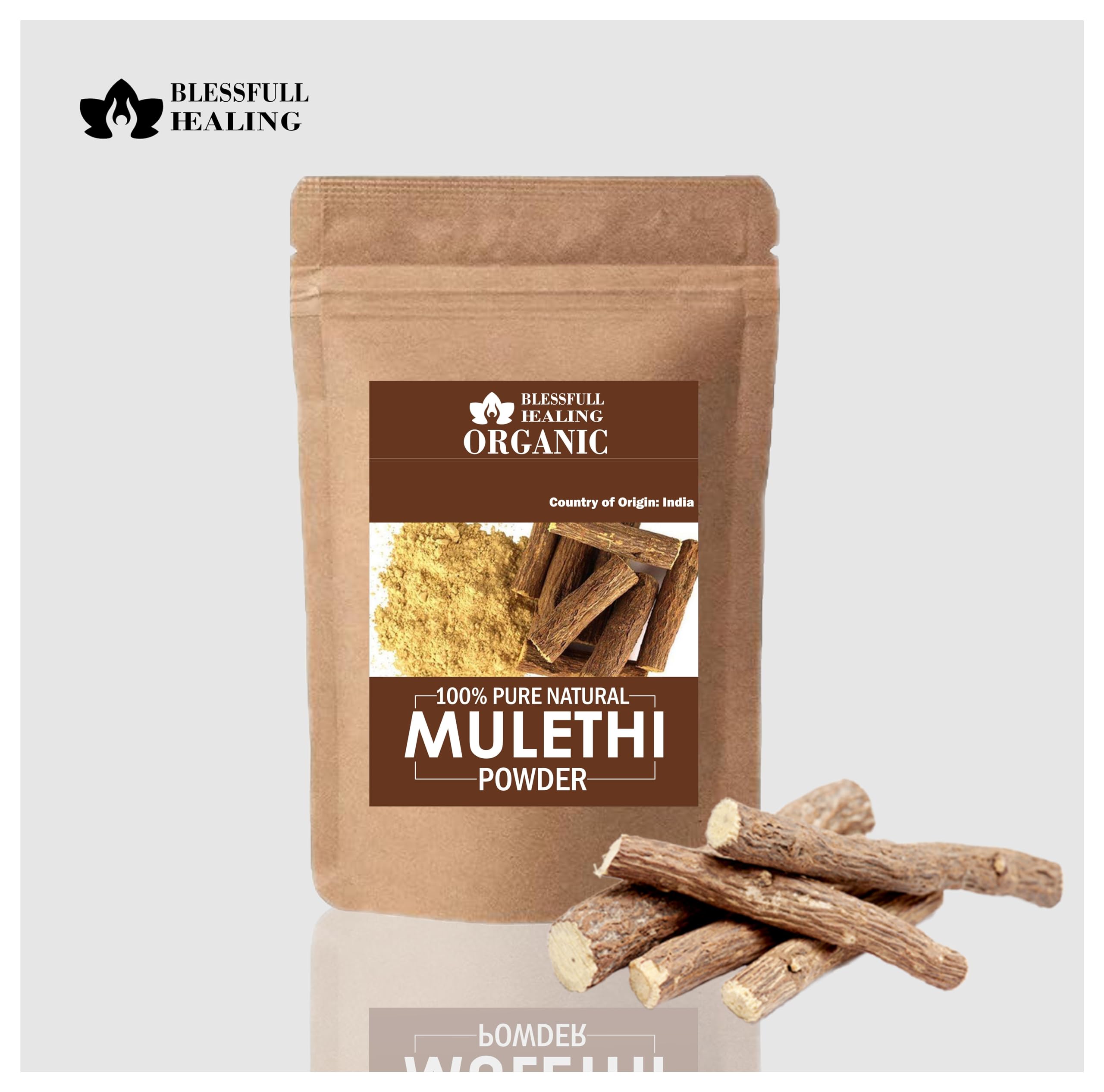 Premium 100% Pure Natural Mulethi (Licorice) Root Powder - 100g (3.52 oz) | Herbal Skin Care, Digestive Aid & Ayurvedic Remedy for Glowing Skin & Healthy Hair