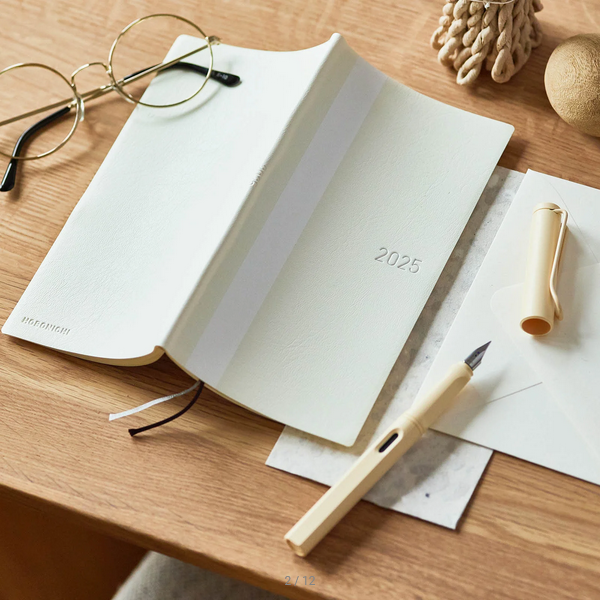 Hobonichi Techo 2025 Planner - Ivory Weeks Softcover, Weekly Horizontal Layout, English Edition (January Start, Monday Start) | Perfect for Journaling, Productivity & Daily Planning