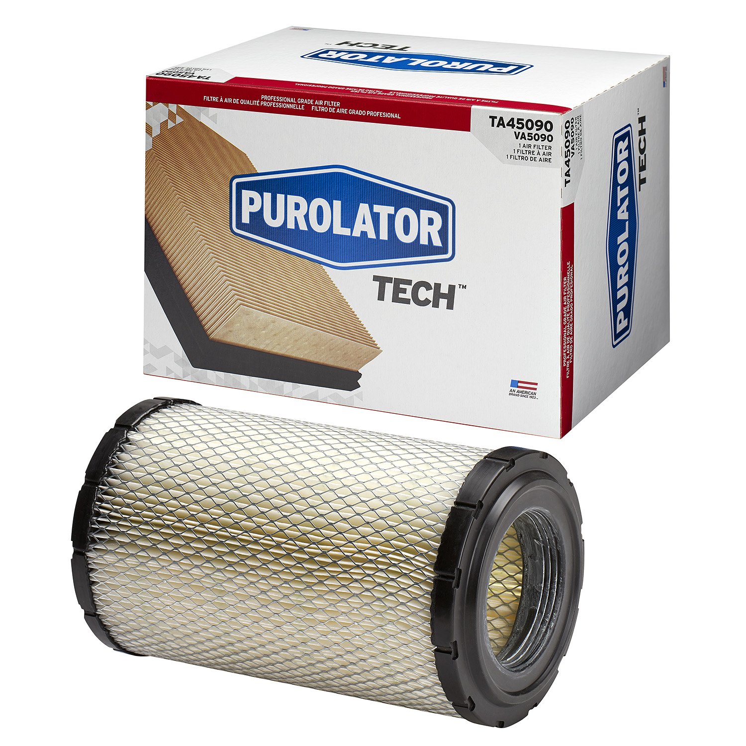 Purolator TA45090 PurolatorTECH High-Performance Air Filter for Cars, Trucks & SUVs - Improves Engine Performance & Airflow - Perfect for Daily Commuting, Off-Roading & Long Road Trips