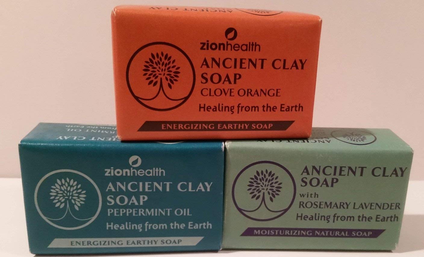 Zion Health Adama Ancient Clay Soap - Holiday Spice Gift Set | Natural Skincare for Dry & Sensitive Skin | Perfect for Winter Hydration & Spa Days