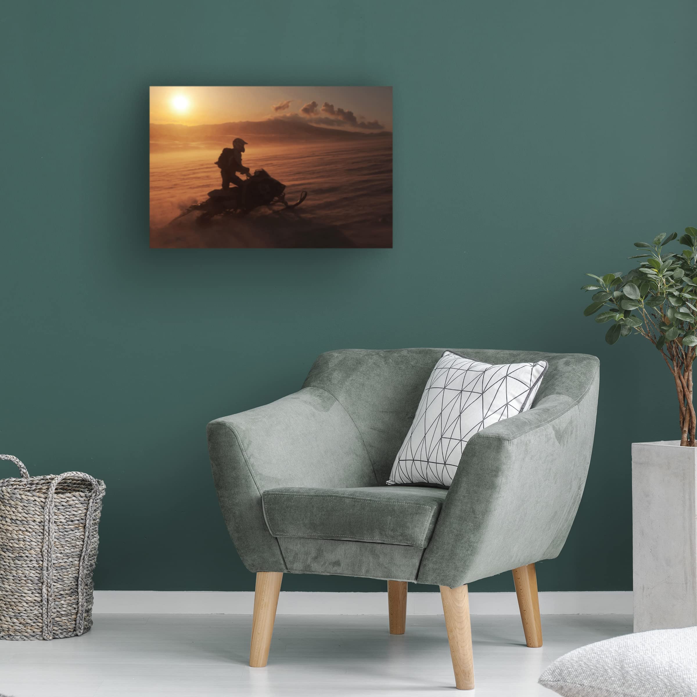 Bragi Ingibergsson 'Land of Fire and Ice' Canvas Wall Art Print - Stunning Icelandic Landscape Painting for Living Room, Bedroom & Office Decor
