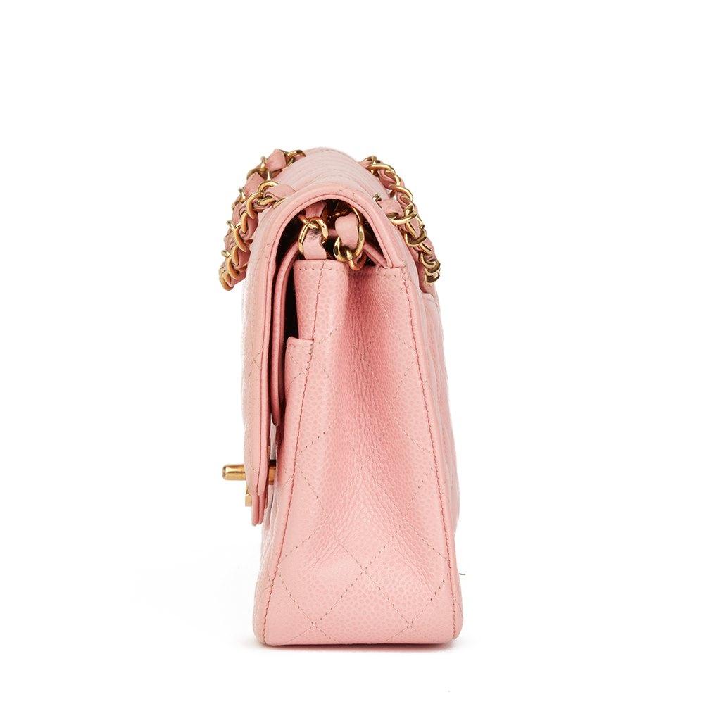 Chanel Classic Medium Flap Bag in Pink | Luxury Quilted Leather Crossbody Bag for Women | Perfect for Date Night & Special Occasions