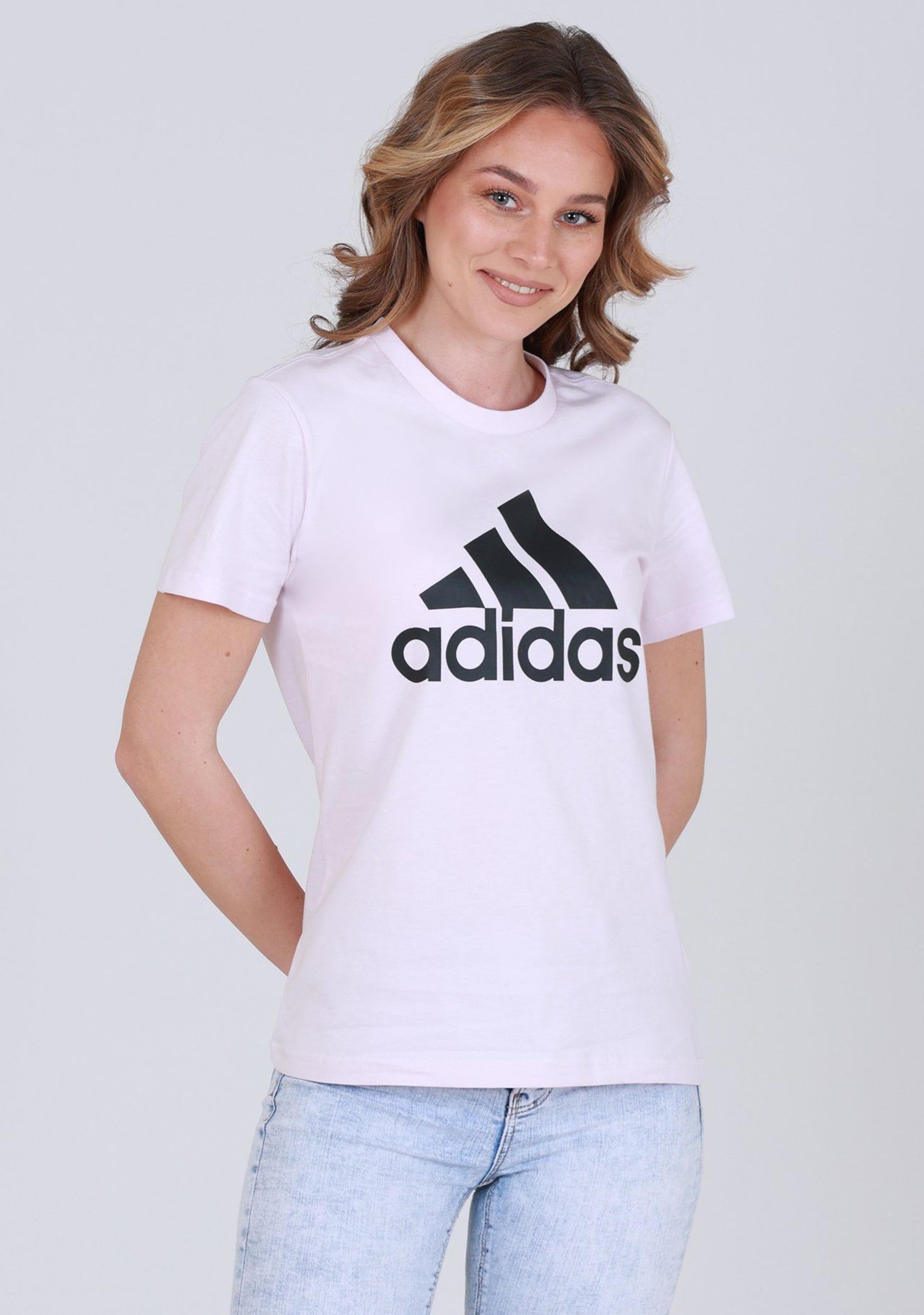 Adidas Women's Essentials Logo T-Shirt - Soft Cotton Casual Tee for Everyday Wear, Gym, and Lounge