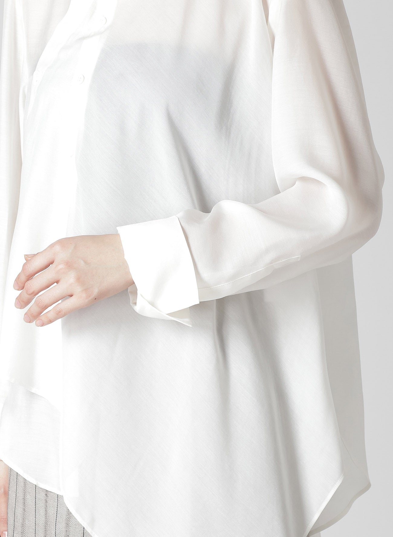 Stylish Cu/Mo Kersey Unbalance Draped Blouse for Women - Elegant Asymmetrical Tunic Top for Casual Wear, Office Outfits & Special Occasions