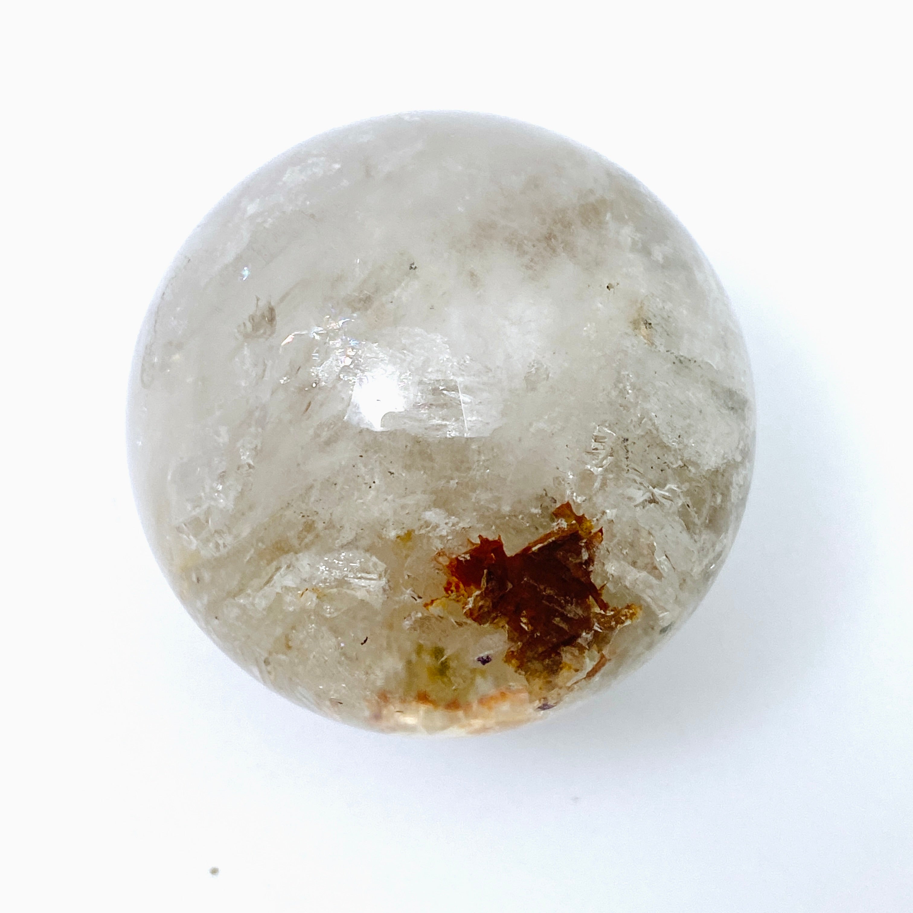 Enhydro Quartz Sphere EQS 01 - Natural Crystal with Water Bubble Inclusion - Perfect for Meditation, Energy Healing & Home Decor