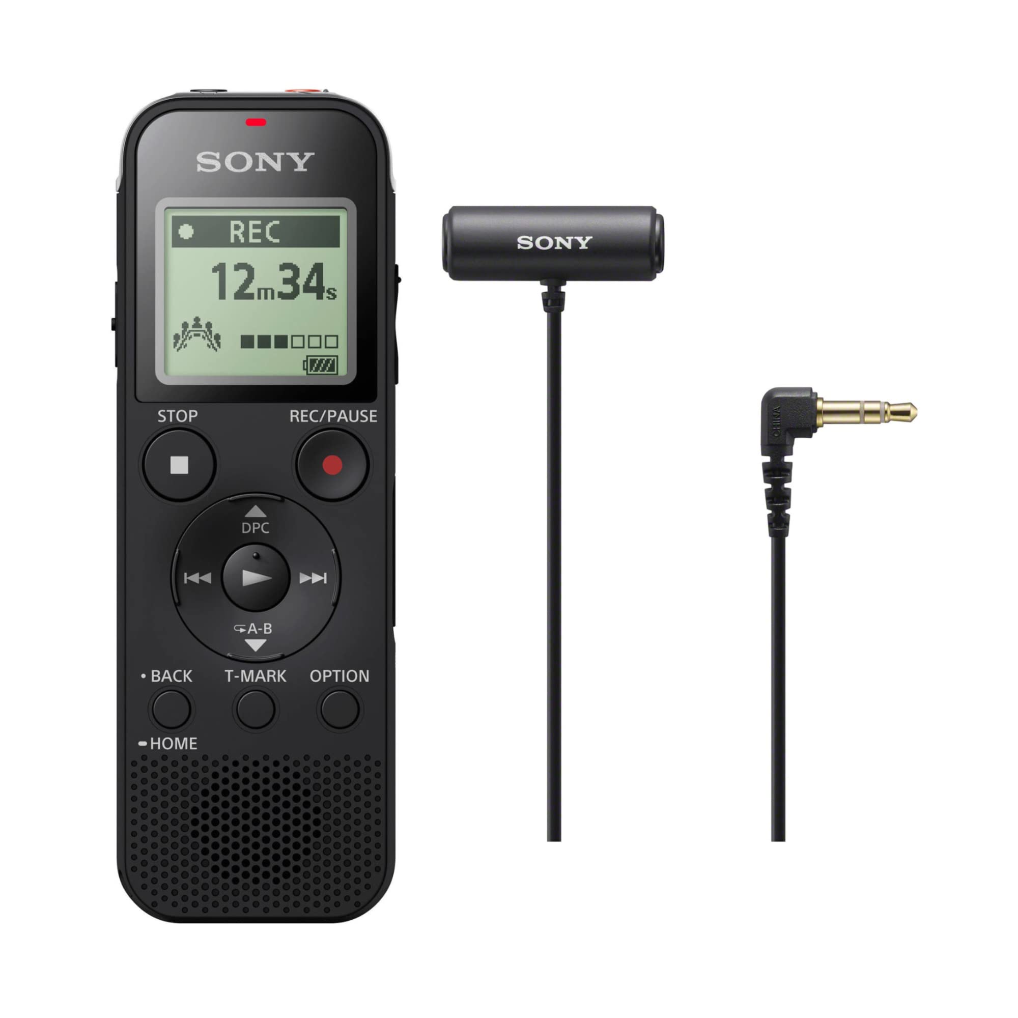 Sony ICD-PX470 Stereo Digital Voice Recorder with Built-in Microphone - 16GB Memory, MP3 Recording, USB - Perfect for Lectures, Interviews & Meetings (2-Piece Bundle)