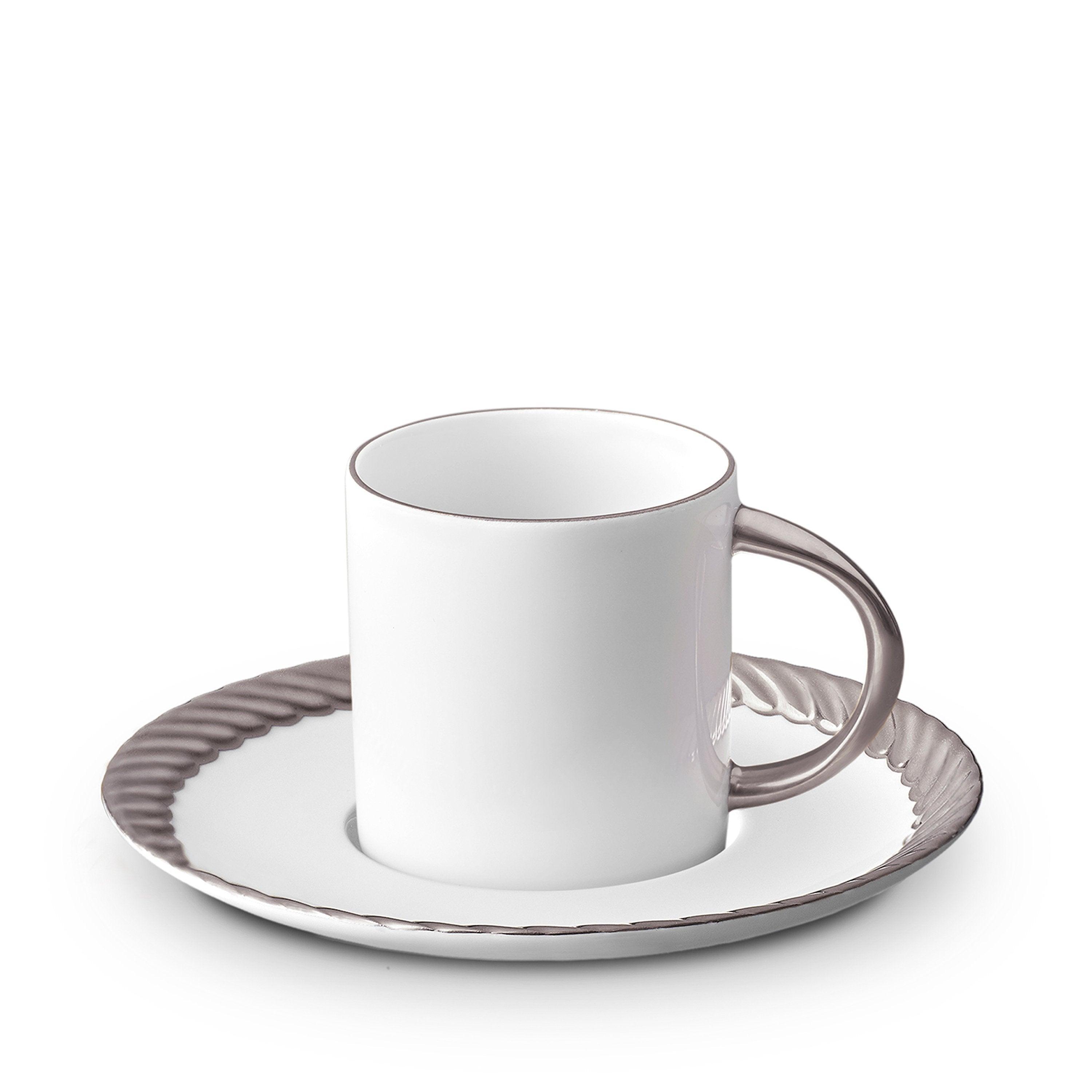 Premium Espresso Cup and Saucer Set - Porcelain Coffee Cups for Home, Office & Cafe - Elegant Espresso Drinkware for Italian Coffee Lovers