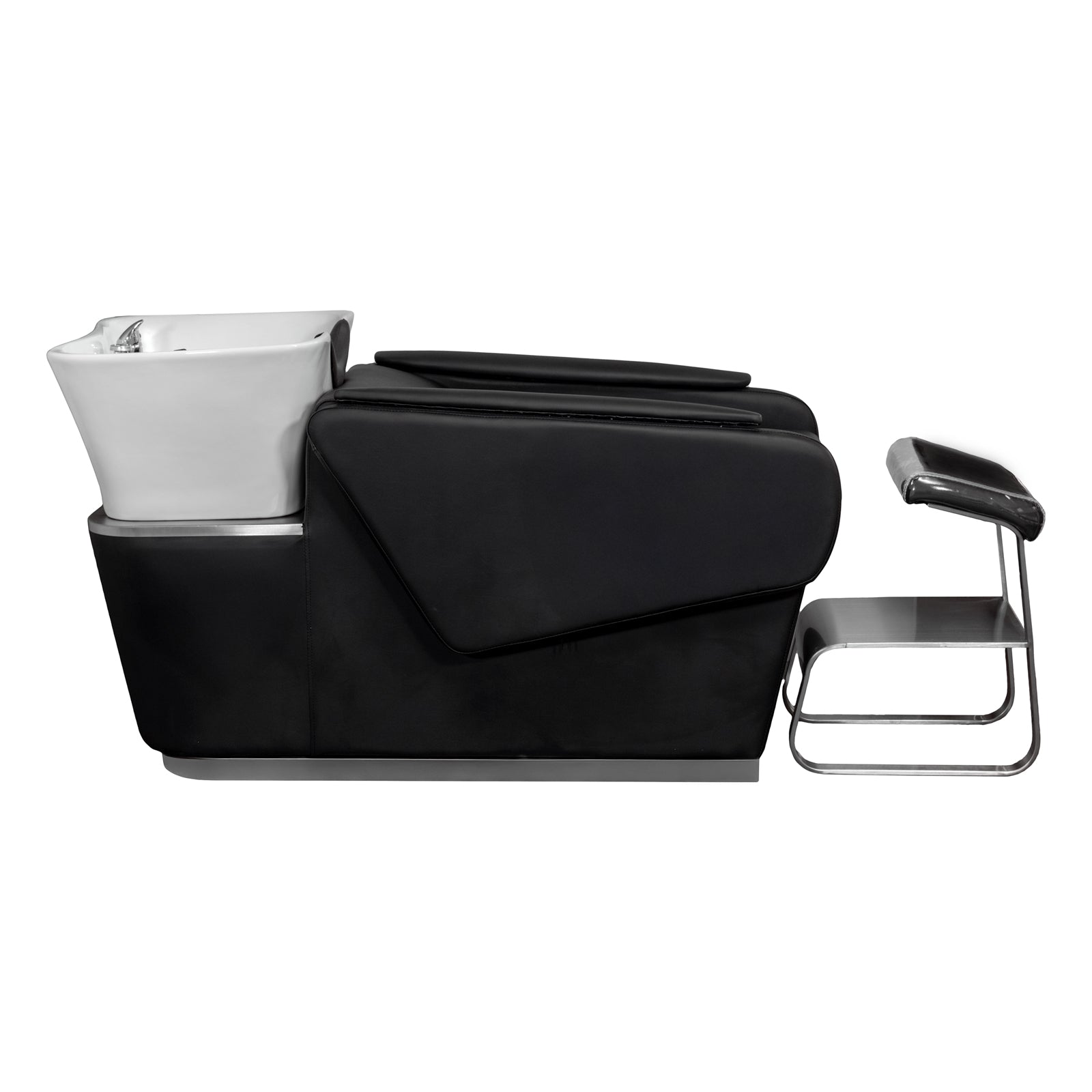 BERGAMO Professional Shampoo Station & Backwash Unit for Salon & Spa - Hydraulic Hair Washing Sink with Adjustable Chair for Hairdressers & Beauty Parlors