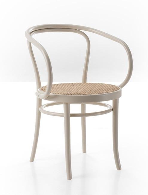 GTV Gebruder Thonet Vienna Bentwood Armchair with Cane Seat - Classic Dining Chair for Home, Restaurant & Cafe Decor