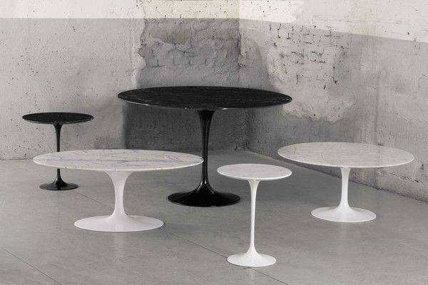 Eero Saarinen Tulip Table - 20 Inch Round Side Table | Mid-Century Modern Dining & Living Room Furniture for Small Spaces