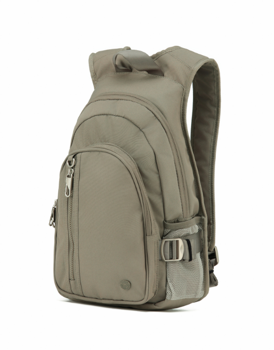 TOSCA TCA982 Anti-Theft Laptop Backpack for Travel & Work - Secure Taupe Daypack for Commuters, Students & Business Professionals
