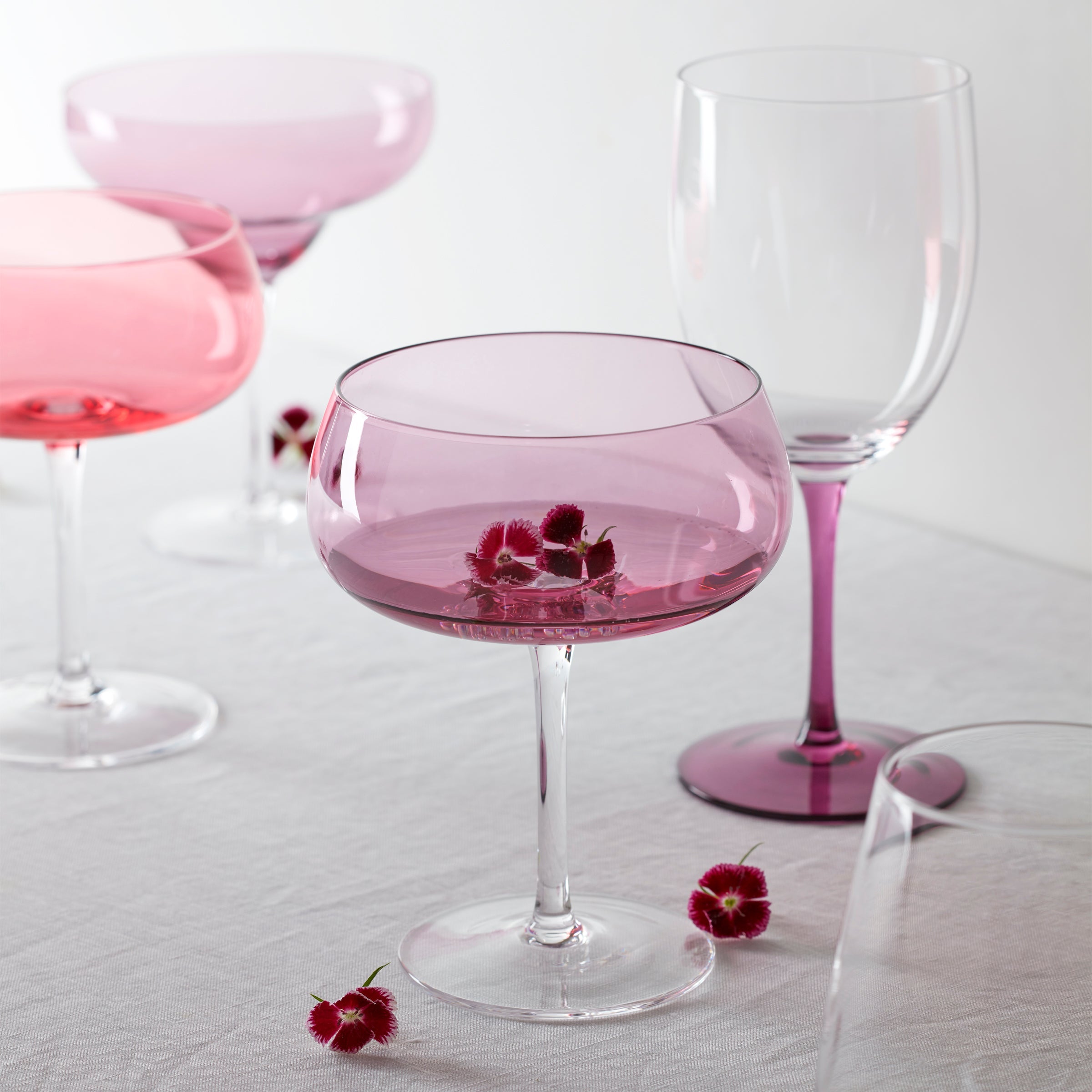 Bottoms Up Wine Glasses Set of 4 - Stemless Wine Cups for Red & White Wine - Perfect for Parties, Weddings & Home Entertaining