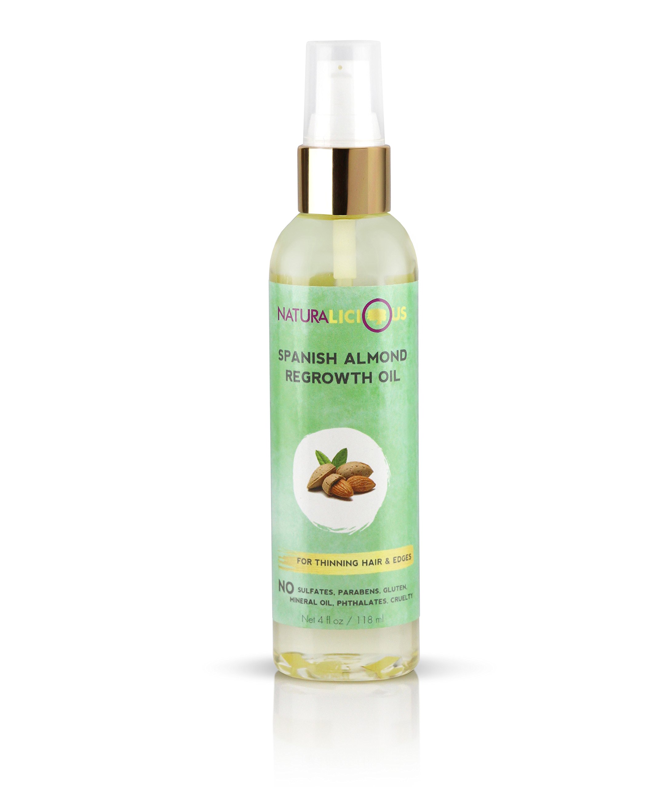 Premium Spanish Almond Hair Regrowth Oil for Thicker & Healthier Hair - Natural Hair Growth Treatment for Men & Women - Use for Daily Scalp Massage & Hair Care Routine