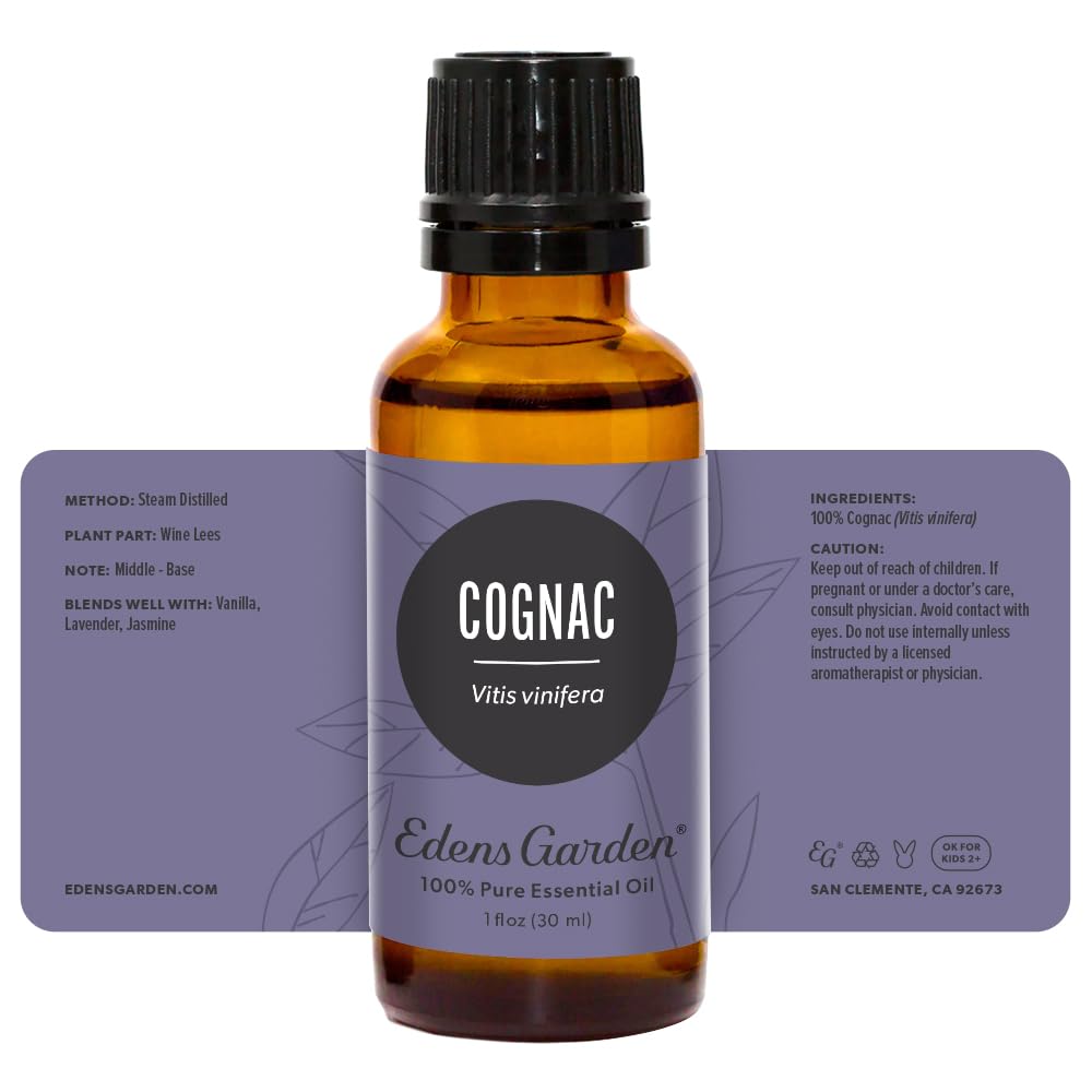 Edens Garden Cognac Essential Oil - 100% Pure Undiluted Therapeutic Grade for Aromatherapy, Diffusers, Candles & Humidifiers | Natural Fragrance Oil for Relaxation, Stress Relief & Home Scenting (30ml/1 fl oz)