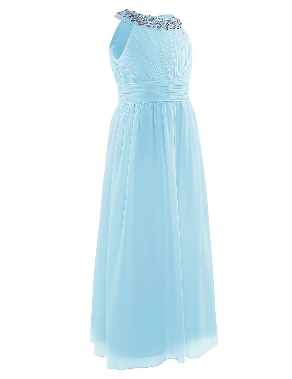 CHICTRY Beaded Sequins Flower Girl Chiffon Wedding Dress - Elegant Formal Gowns for Wedding, Dance & Party Occasions | Perfect for Flower Girls, Pageants & Special Events