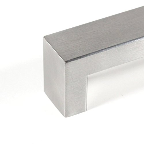 Stainless Steel Cabinet Handles 6-3/4 Inch Bar Pulls - Pack of 10 - Modern Brick Design for Kitchen Cabinets, Drawers & Furniture Hardware (10-Piece Set)