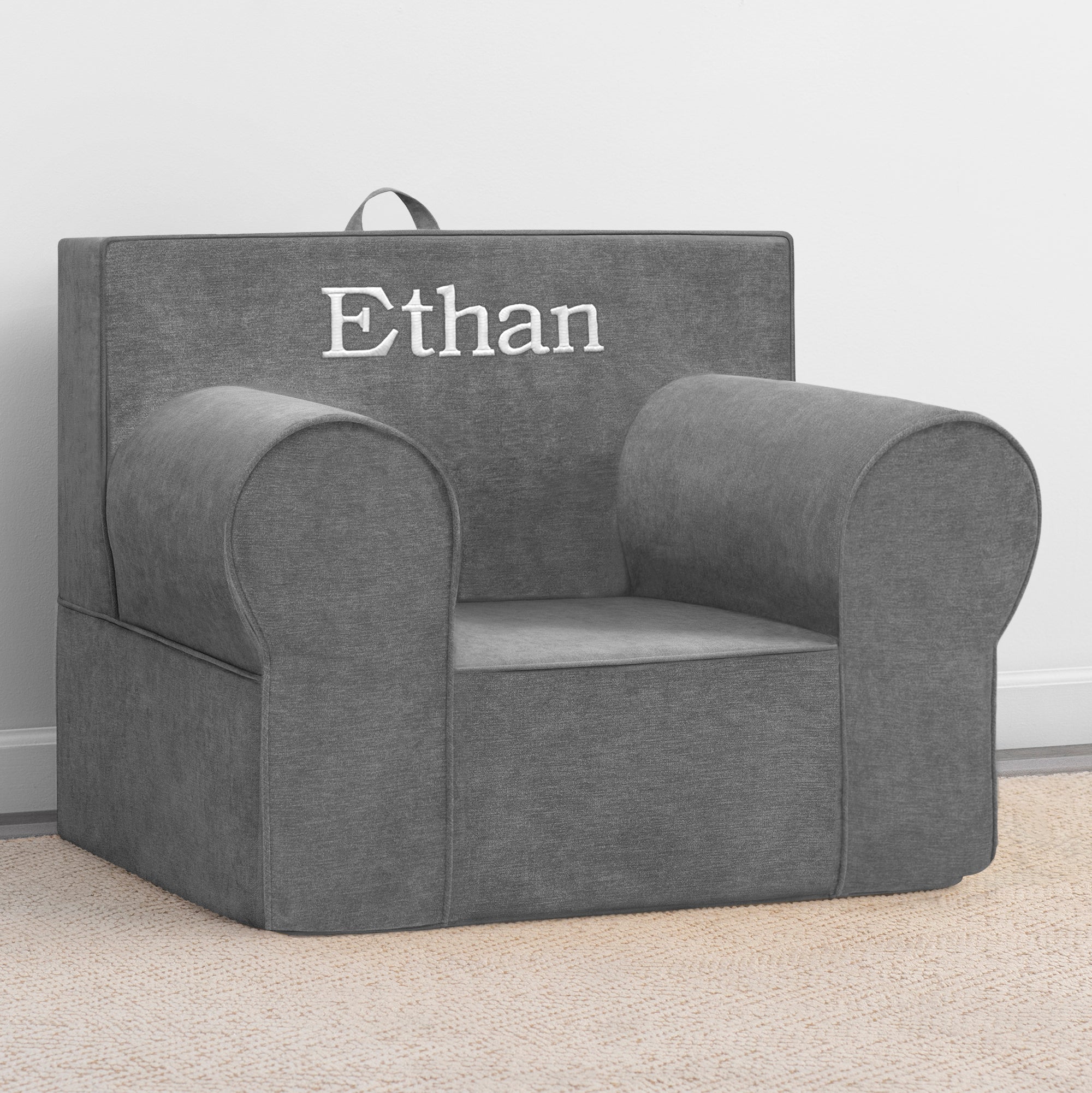 Personalized XL Cozee Foam Chair for Kids - Extra Large Comfortable Seat for Bedroom, Playroom & Dorm - Perfect for Reading, Gaming & Relaxing