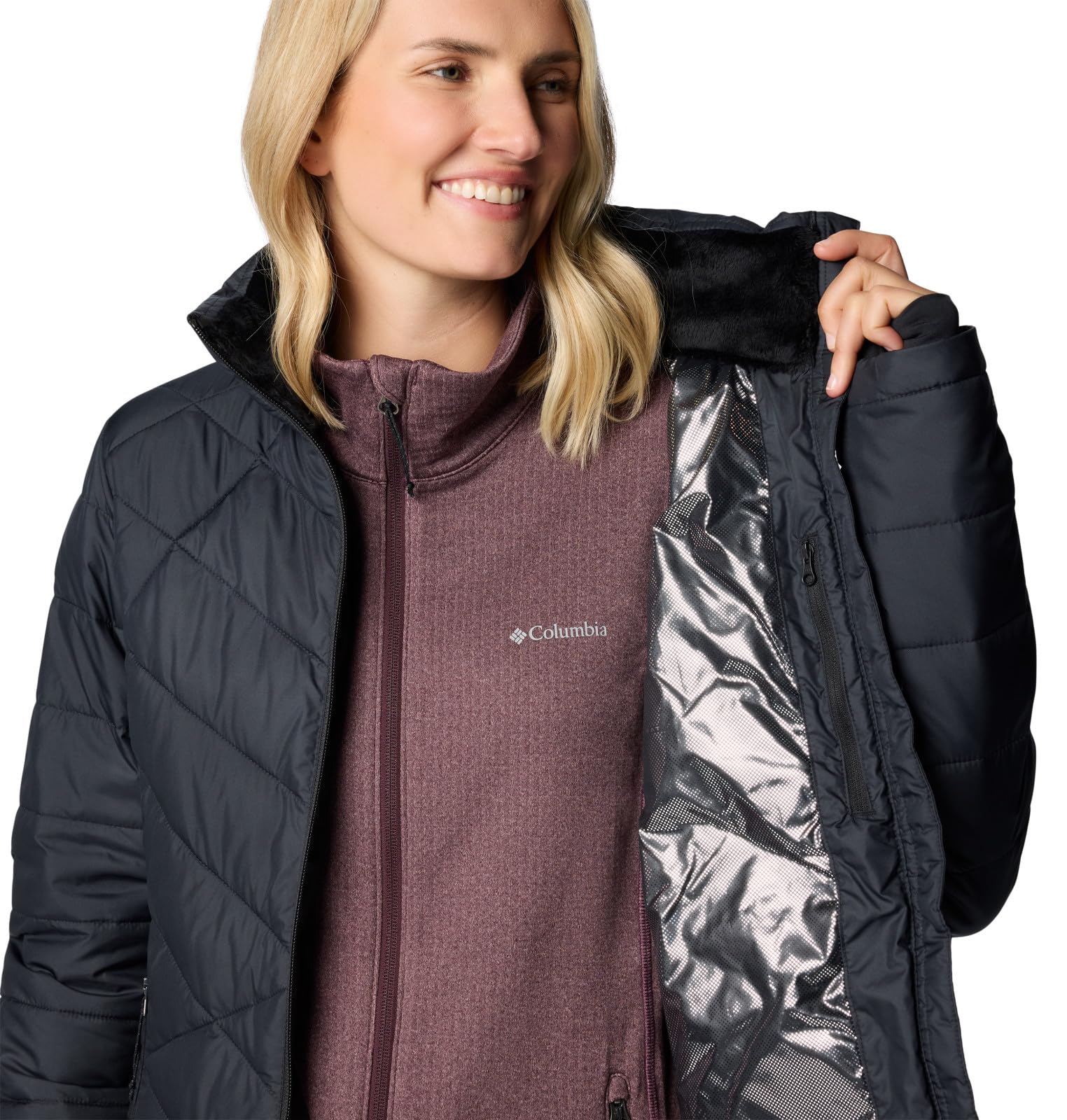 Columbia Women's Heavenly Jacket - Lightweight Hooded Waterproof Jacket for Hiking, Camping & Outdoor Activities | Windproof & Breathable Raincoat for Women