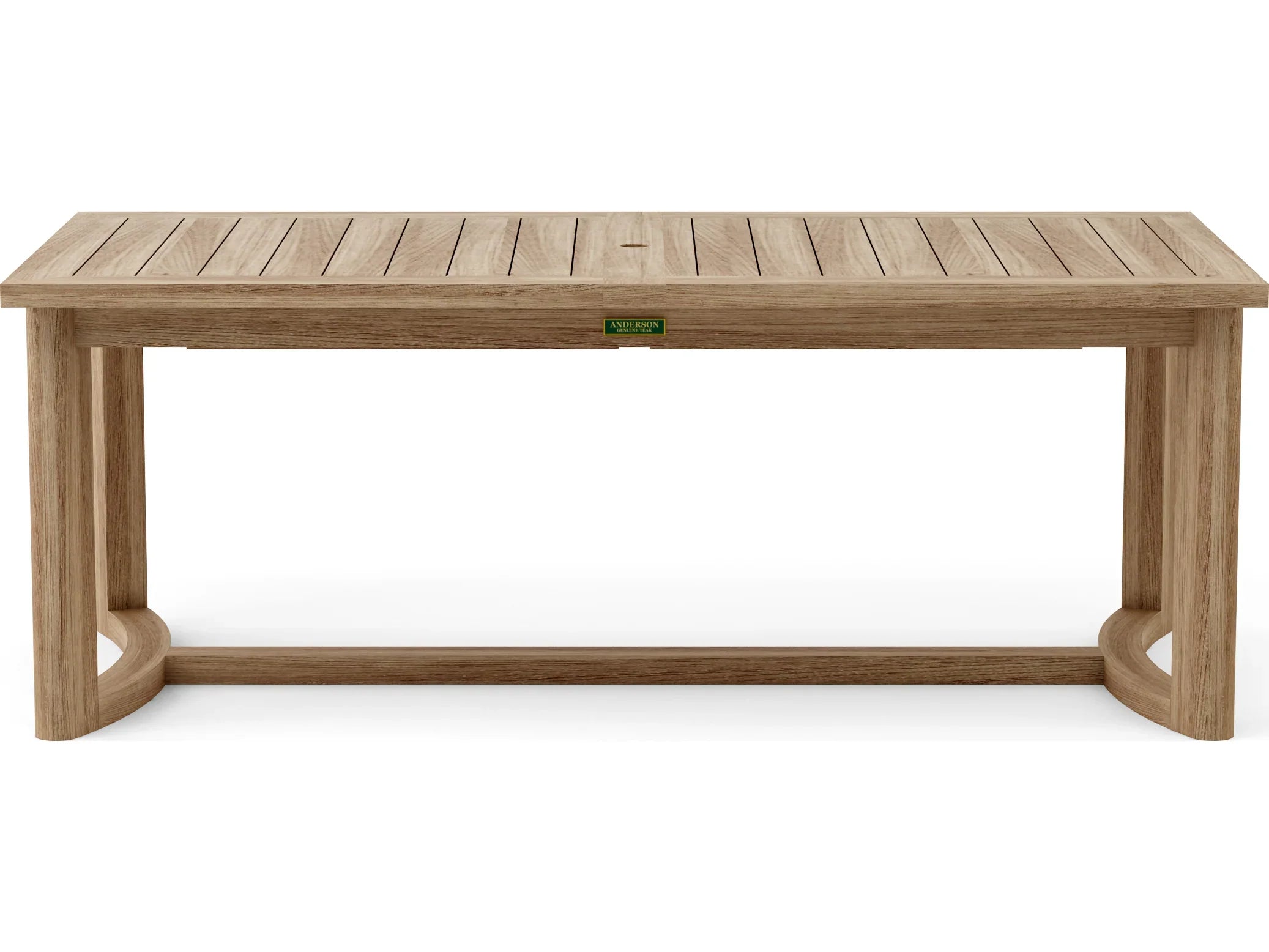 Anderson Teak Coronado Extendable Dining Table with Umbrella Hole - Outdoor Patio Furniture for Garden, Deck, and Poolside Entertaining | DS 311