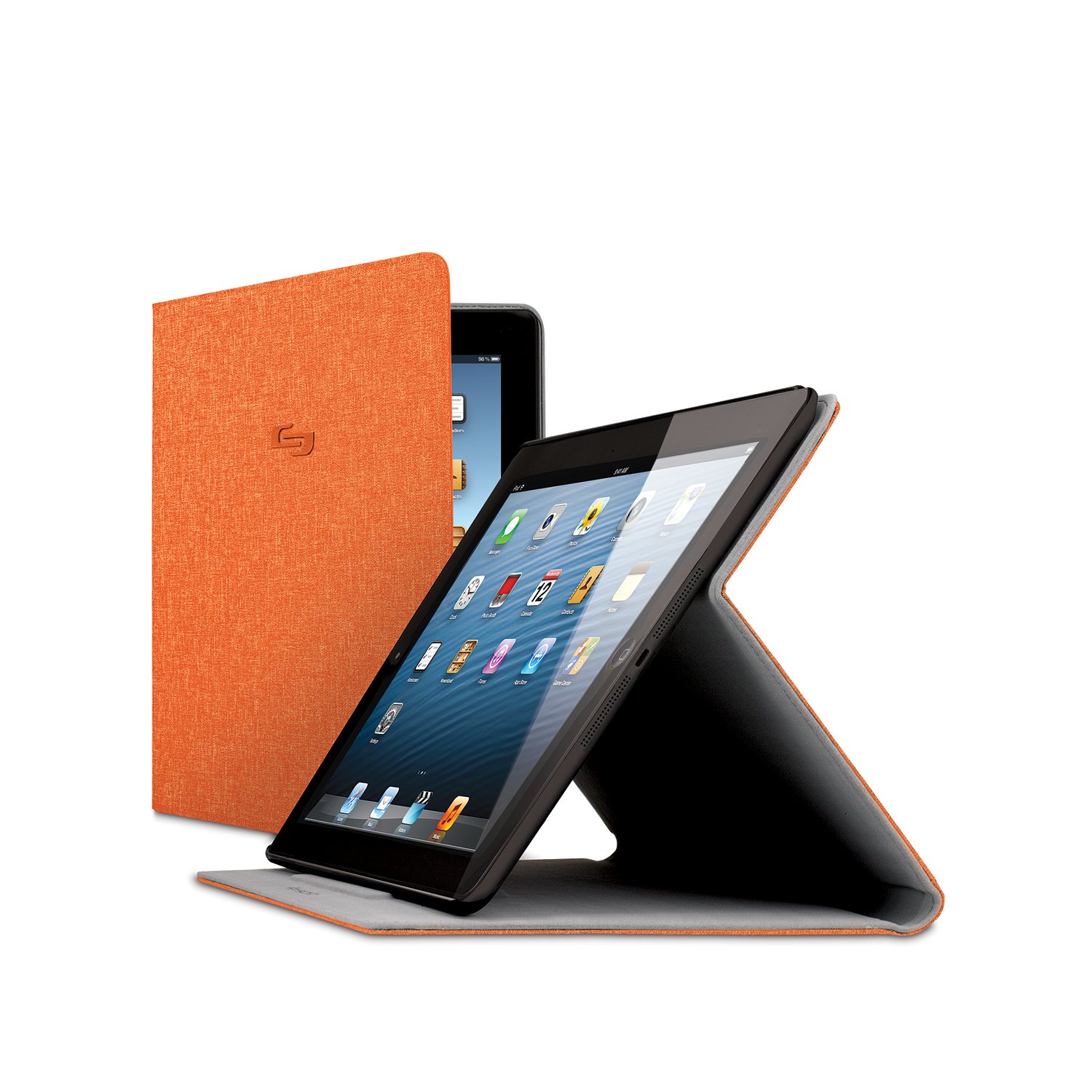 Solo New York Avenue Slim Case for iPad Air 10.9 Inch (2022/2020 Model) - Durable Lightweight Protective Cover with Auto Wake/Sleep - Orange - Perfect for Work, Travel & Everyday Use
