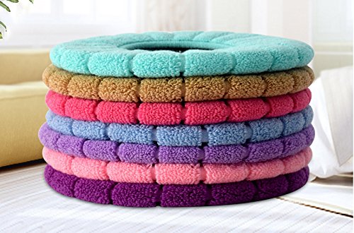 2-Pack Soft & Thick Stretchable Toilet Seat Covers - Plush O-Shaped Cushion Pads, Washable Bathroom Mat for Warmth & Comfort (Perfect for Winter & Cold Bathrooms)