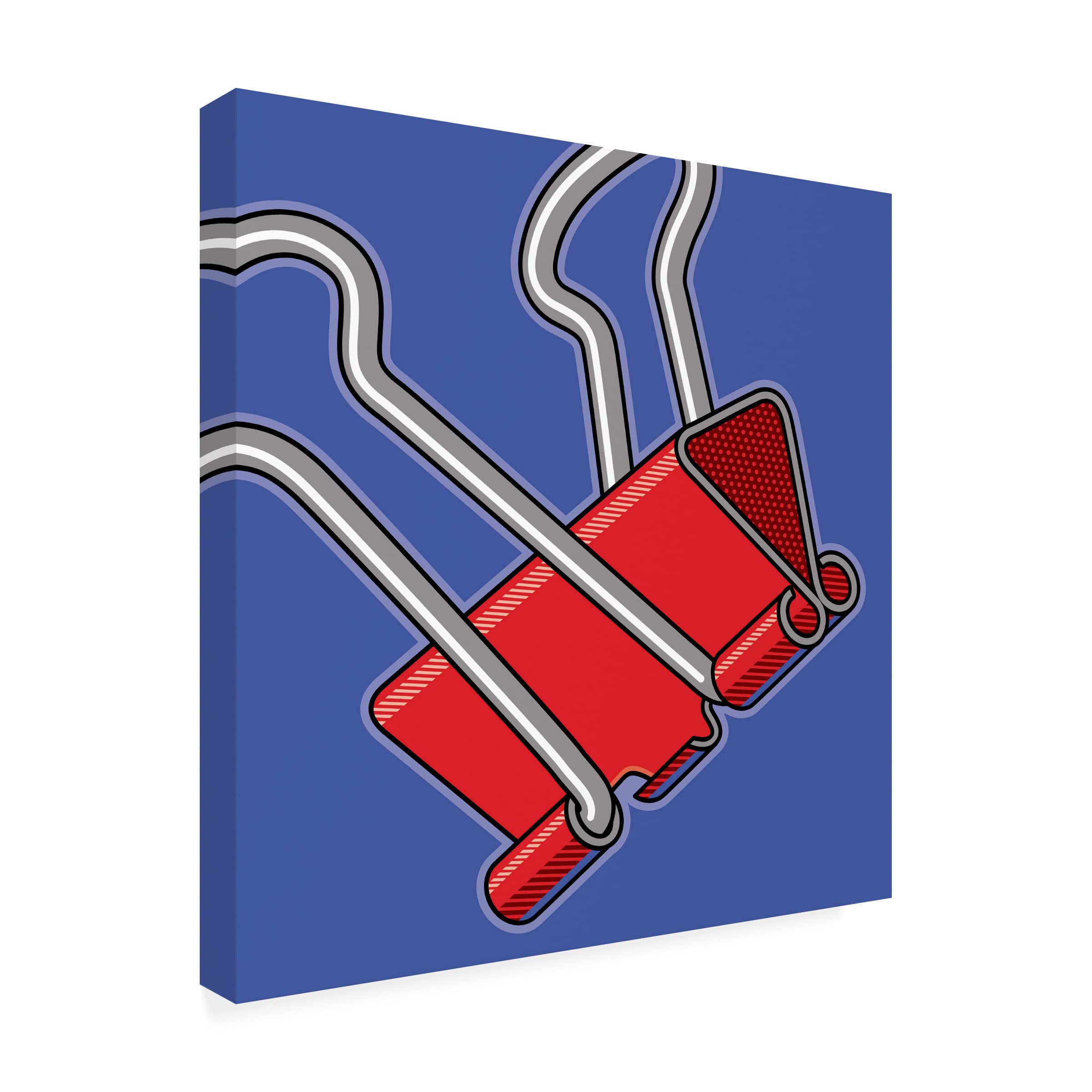 Ron Magnes 'Paper Clip Office Supply' Canvas Wall Art Print - Modern Office Decor & Home Decor for Workspaces, Living Rooms & Gifts
