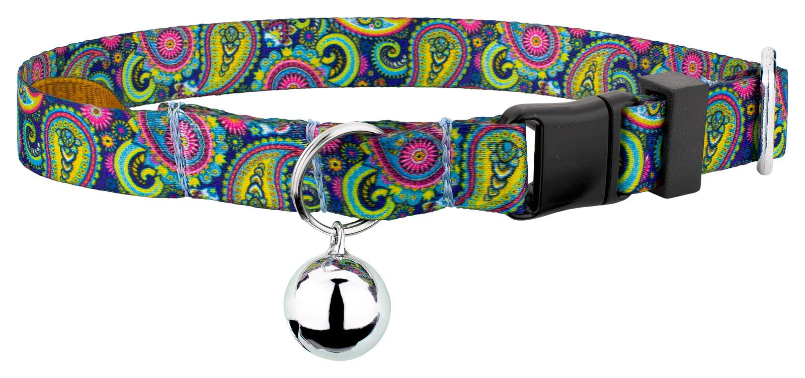 Country Brook Petz - Stylish Paisley Cat Collar with Bell | Adjustable Breakaway Safety Collar for Cats | Perfect for Indoor/Outdoor Use, Gifts & Fashion Accessories