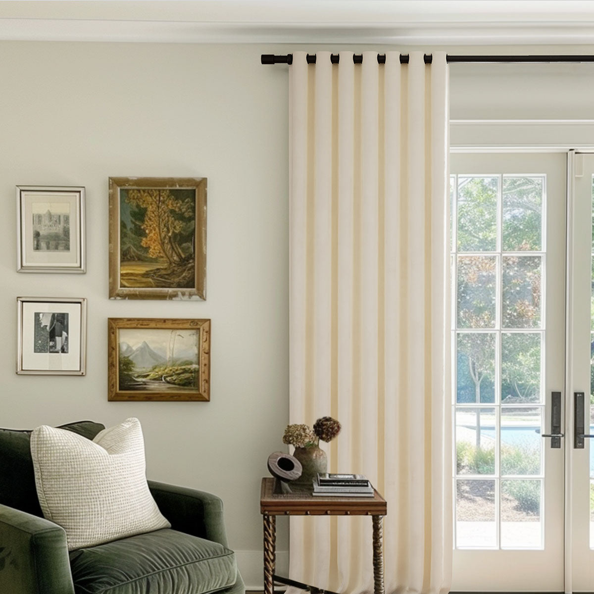 Luxury Blackout Curtains - Everglade Teal Velvet Heavyweight Drapes with Grommet Top for Noise Reduction & Light Blocking - Perfect for Living Room, Bedroom & Home Theater