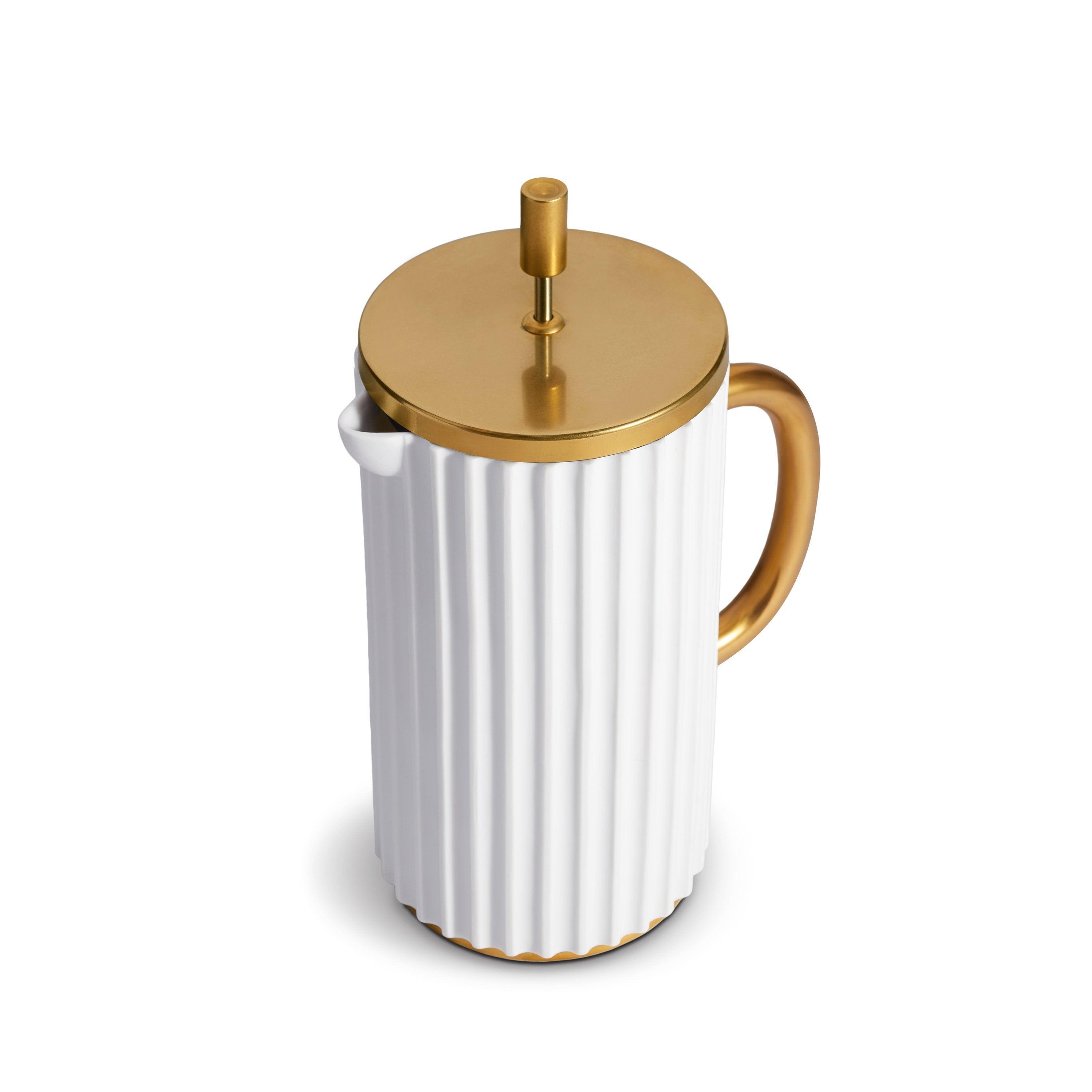 Premium Ionic French Press Coffee Maker - 34oz Stainless Steel, Heat-Resistant & Durable for Rich, Smooth Brewing - Perfect for Home, Office, Camping & Gifts