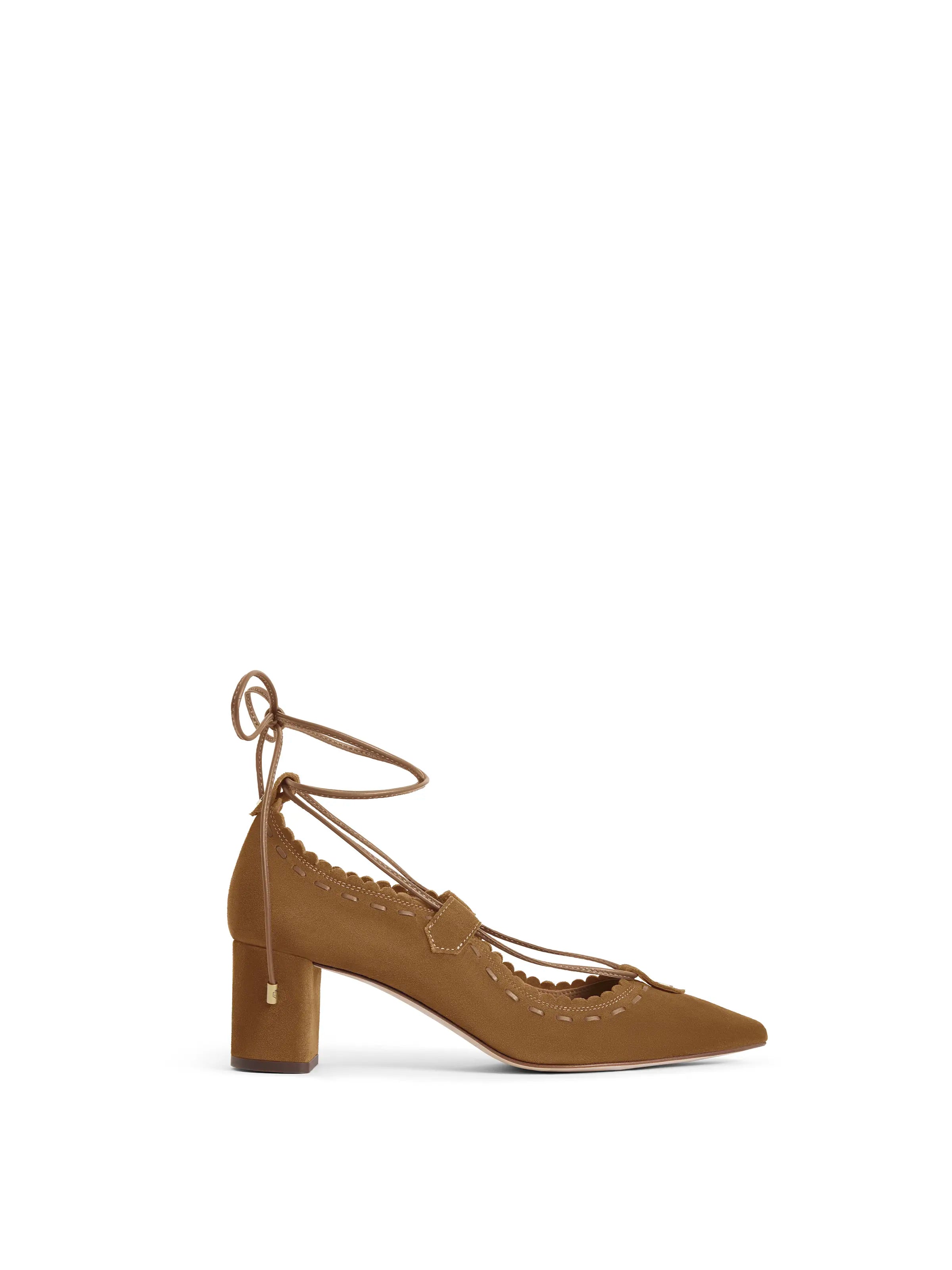 Pembridge Women's Mid Heel Sandals in Tan - Comfortable Casual Shoes for Work, Office & Summer Outings