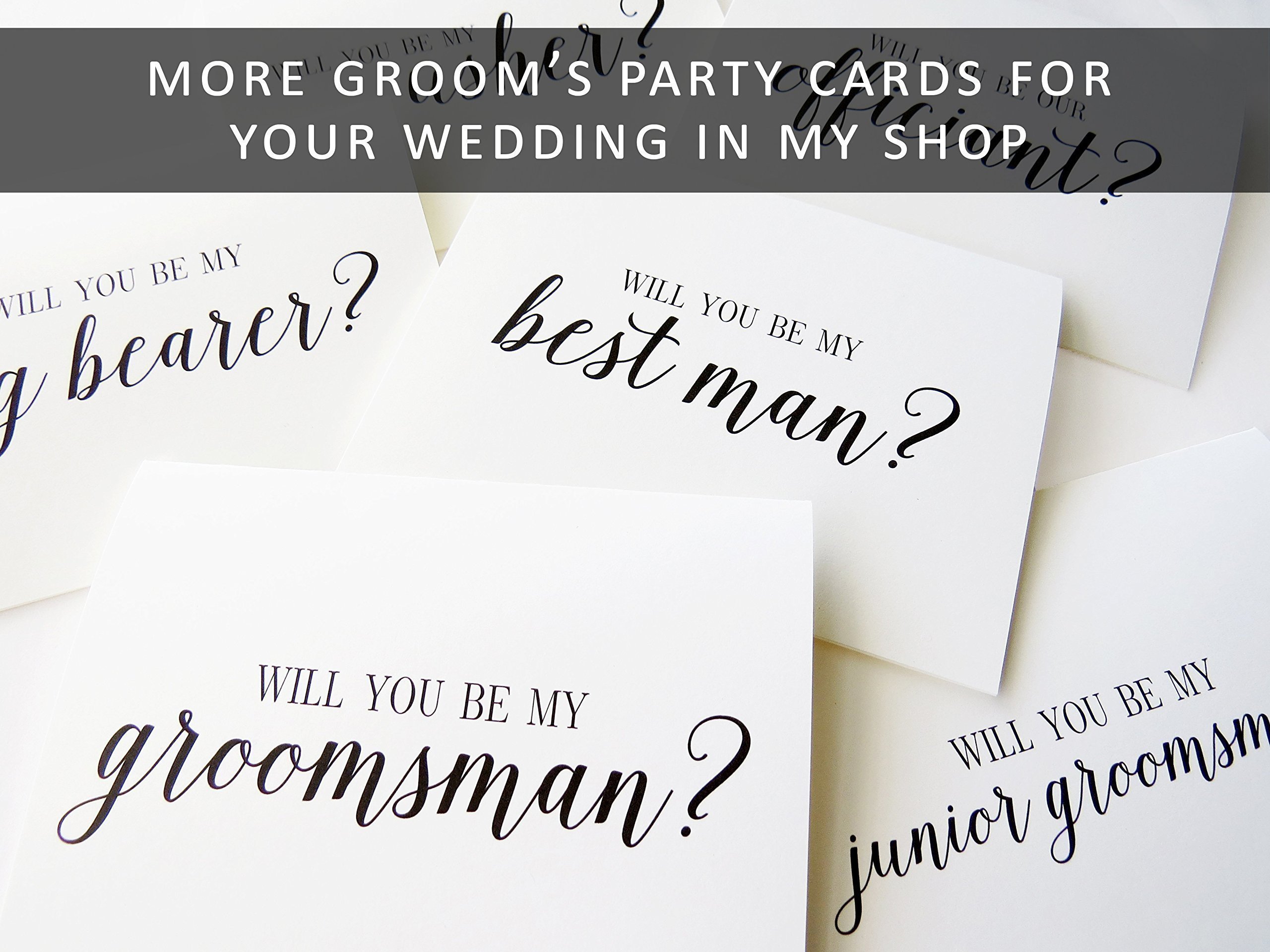 Will You Be My Usher Card - Romantic Proposal Greeting Card with Envelope for Wedding Party, Bridal Shower & Special Occasions