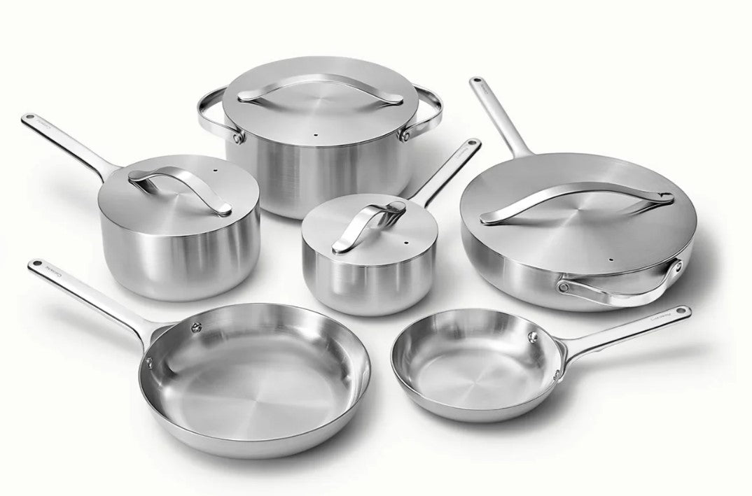 Premium 12-Piece Stainless Steel Cookware Set - Professional Grade Pots & Pans with Stay-Cool Handles | Perfect for Induction, Gas & Electric Stoves | Ideal for Home Cooking, Restaurant Use & Gift Giving