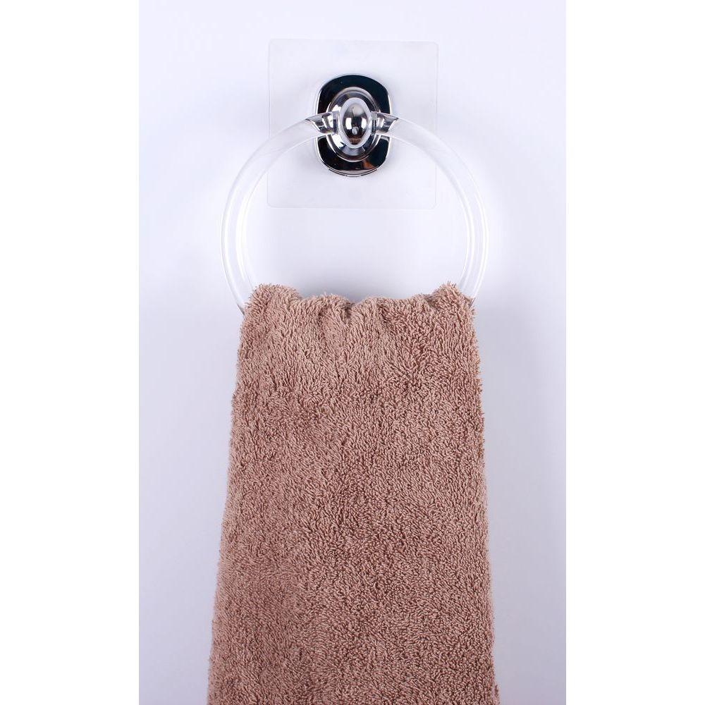iHook Nano Suction Hand Towel Holder - Strong Adhesive Bathroom & Kitchen Organizer for Hanging Towels, Washcloths, and Robes - Perfect for Home, RV, and Dorm Use
