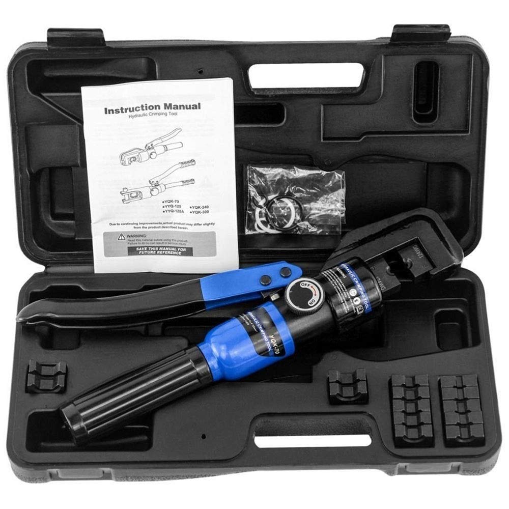 Hydraulic Crimping Tool for Optical Connectors - YQK-70 Cable Lug Crimper (4-70mm²) with 5-6T Pressure - Professional Hydraulic Compression Plier for PCB Terminals & Electrical Connections - Ideal for Network Installations, Telecom Wiring & Industrial Electrical Work