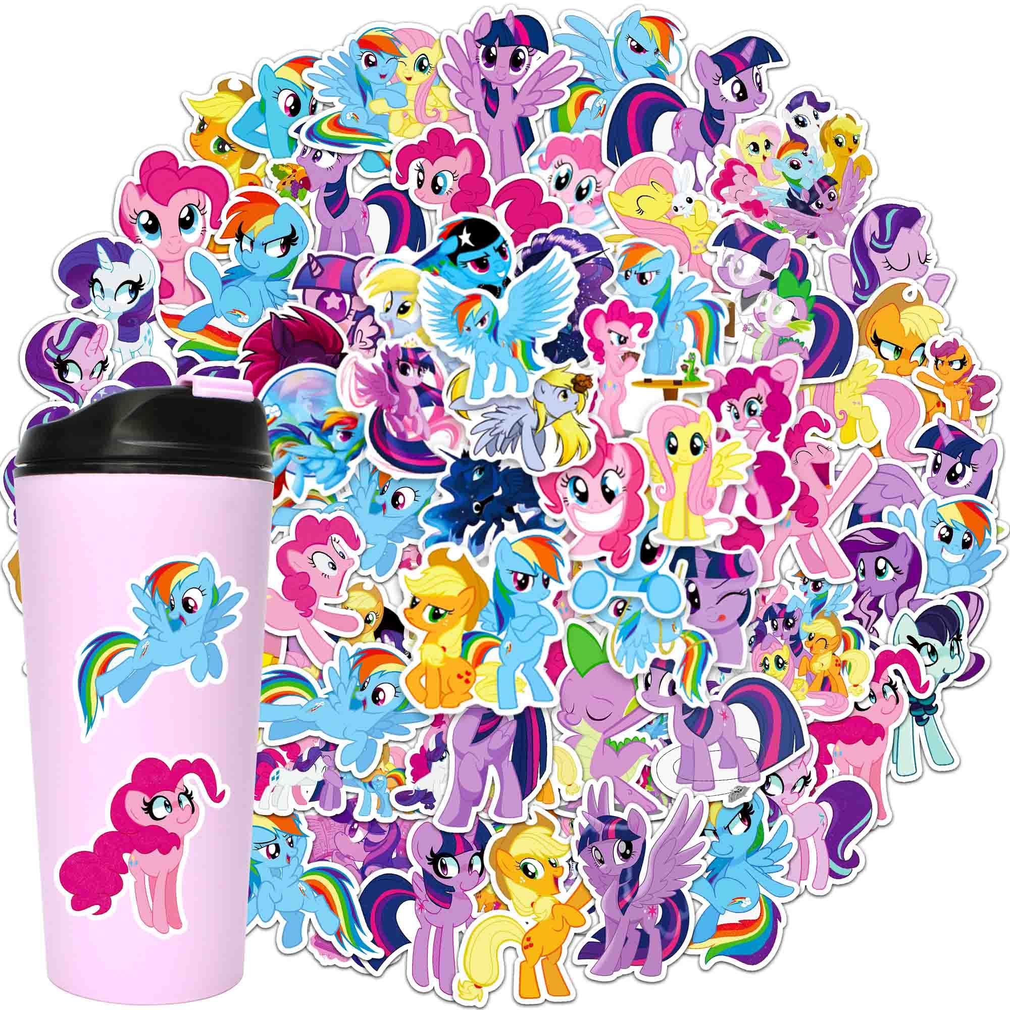 100Pcs Waterproof Vinyl Stickers for Kids - Little Pony & Unicorn Stickers for Water Bottles, Laptop, Notebook, Luggage & Skateboard - Fun DIY Decorations for Girls' Rooms, School Supplies & Party Favors