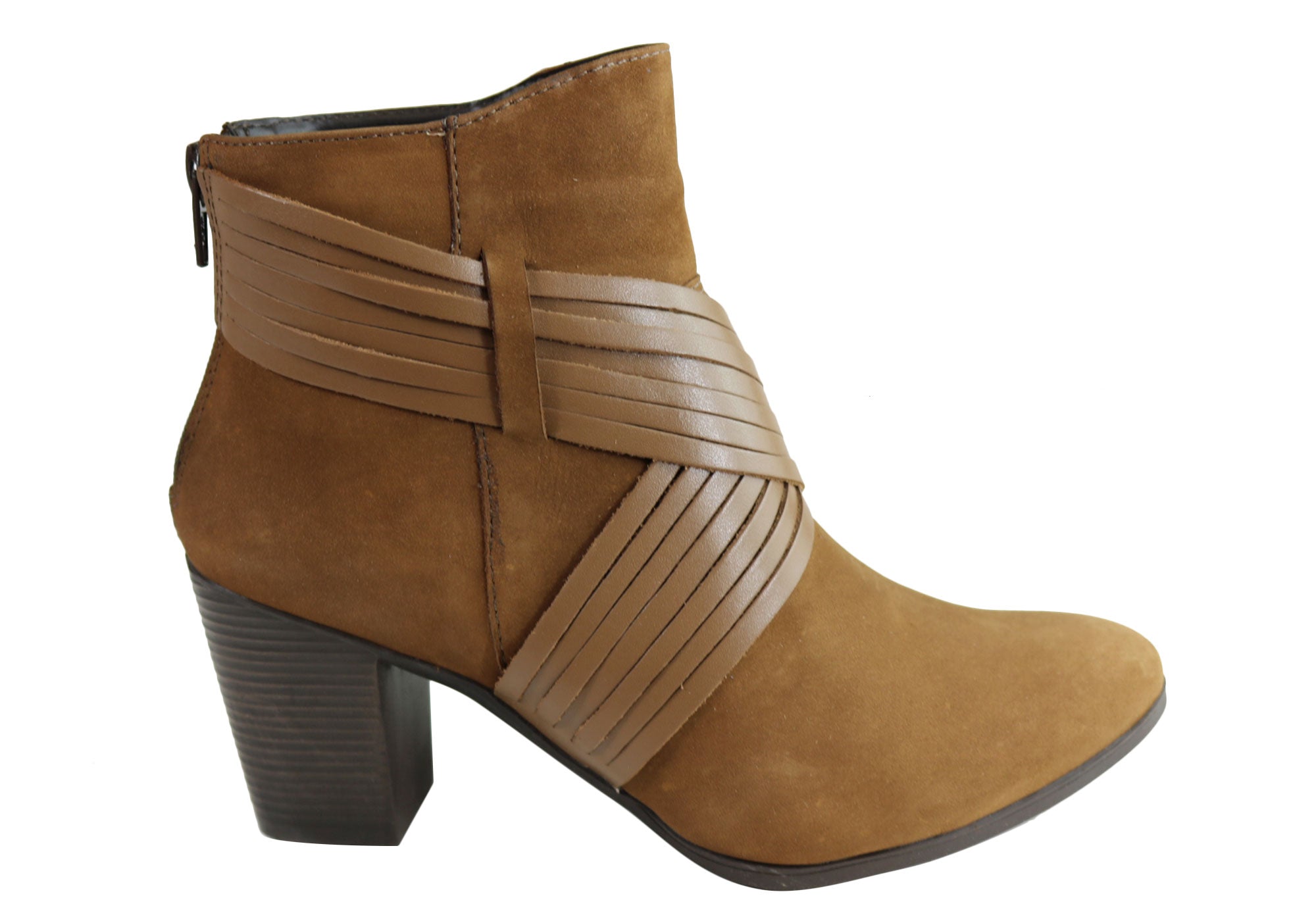 Dazzani Lina Women's Comfort Leather Heel Ankle Boots - Made in Brazil - Stylish & Comfortable Shoes for Work, Party & Everyday Wear