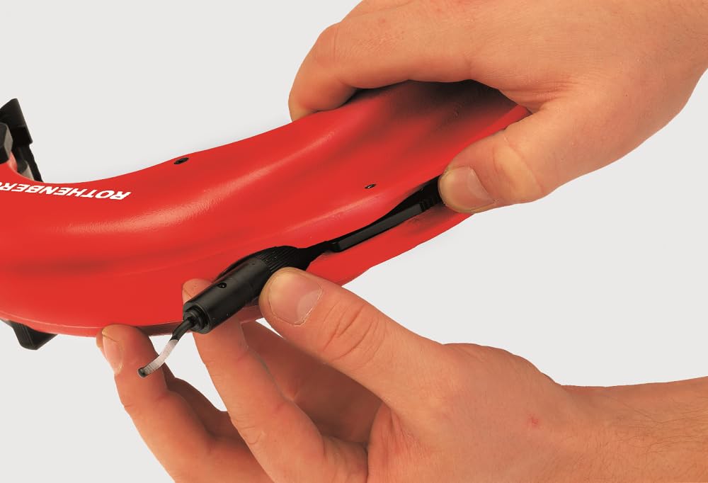 Rothenberger 70032 Automatic Tube Cutter with Ratchet Telescopic Guide - Retractable Internal Deburring Tool & Spare Cutter Wheel - for 2