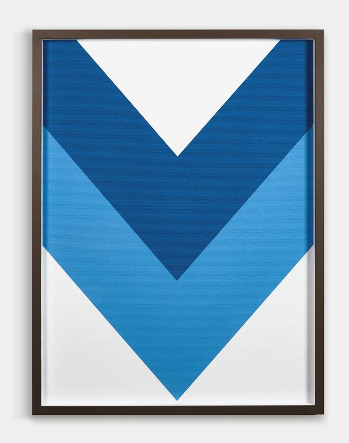 Marine Chevron Framed Wall Art - Coastal Nautical Decor for Living Room, Bedroom & Office | Premium Canvas Print by Artshoppe