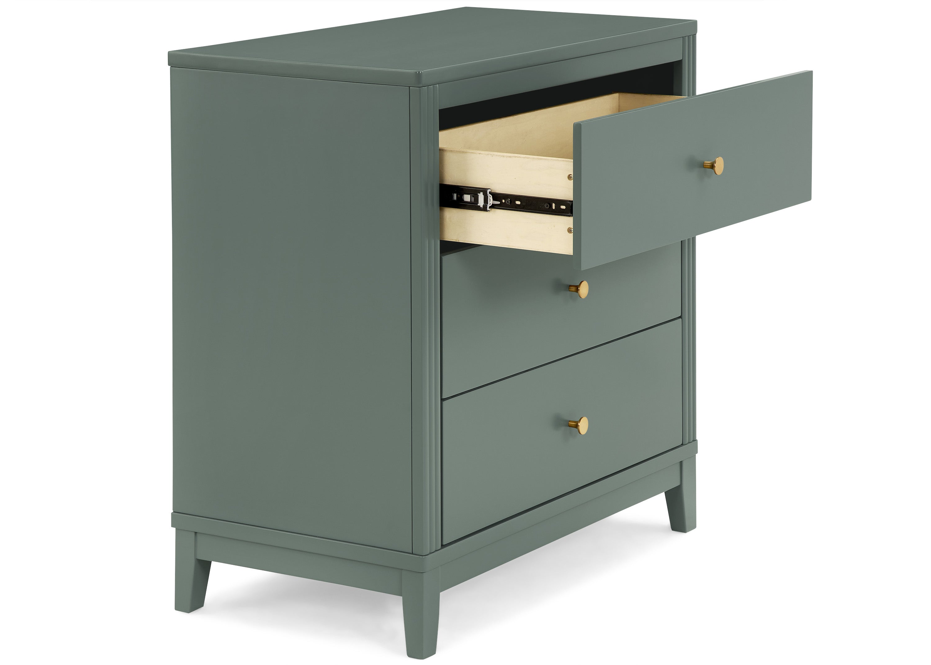 Eloise 3 Drawer Dresser with Changing Top & Interlocking Drawers - Nursery Storage Solution for Baby Clothes, Diapers & Essentials | Modern Baby Changing Table & Dresser Combo for Nursery Organization
